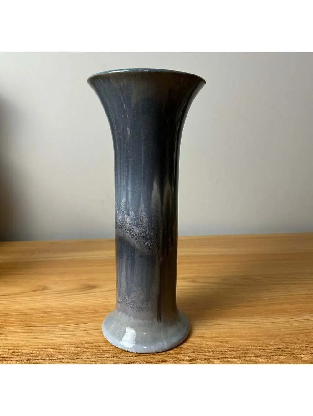 Cliftwood Illinois Art Pottery Purple Blue Glaze Large 9.5
